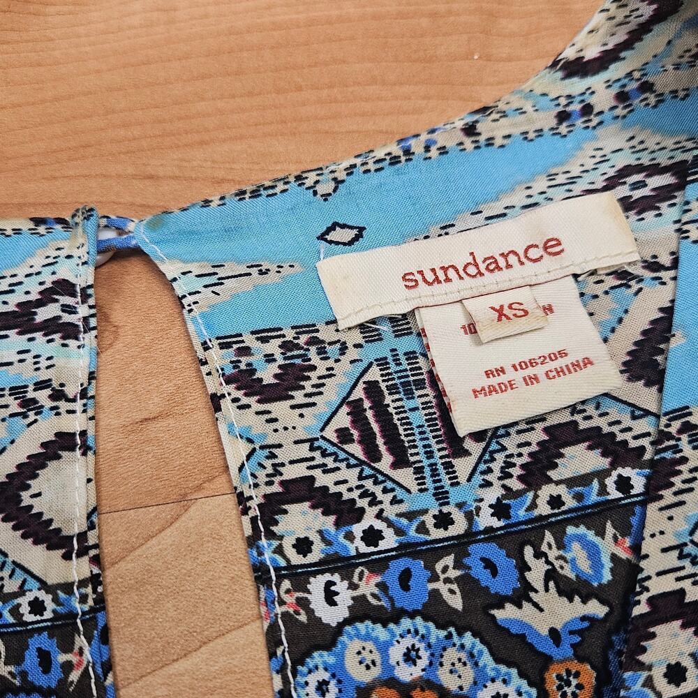 Sundance Boho Patchwork Midi Dress  Cottagecore Folk Prairie Size XS - Picture 4 of 7